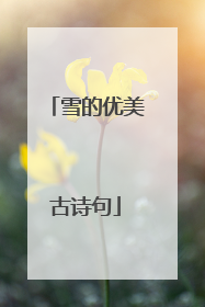 雪的优美古诗句