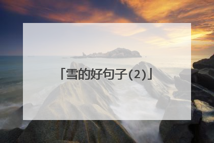 雪的好句子(2)