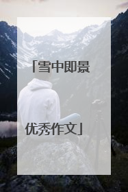 雪中即景优秀作文
