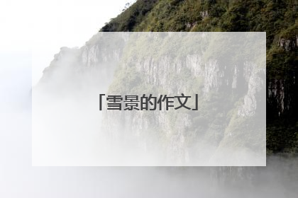 雪景的作文