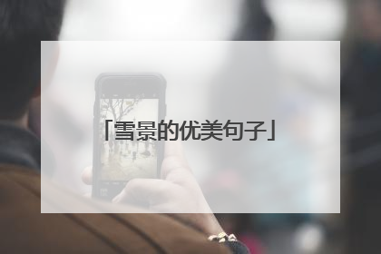 雪景的优美句子
