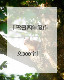 雪景四年级作文300字
