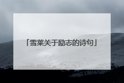 雪莱关于励志的诗句
