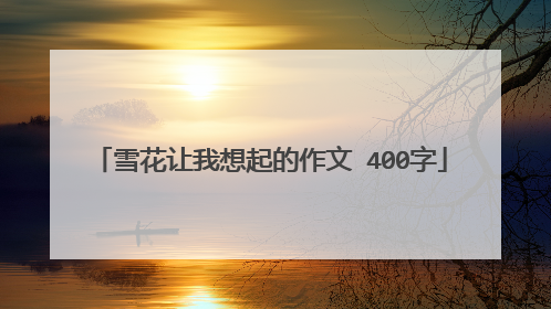 雪花让我想起的作文 400字