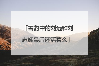 雪豹中的刘远和刘志辉最后还活着么