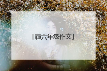 霾六年级作文