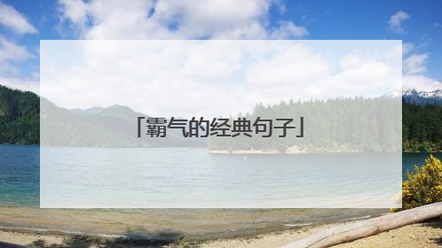 霸气的经典句子
