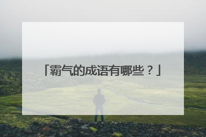 霸气的成语有哪些？