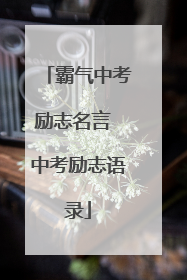霸气中考励志名言 中考励志语录