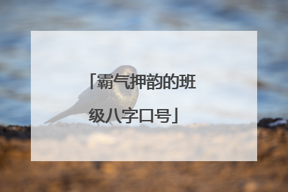 霸气押韵的班级八字口号