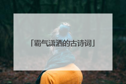 霸气潇洒的古诗词