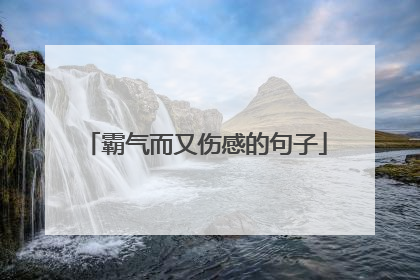 霸气而又伤感的句子
