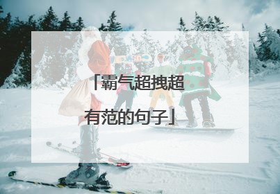 霸气超拽超有范的句子