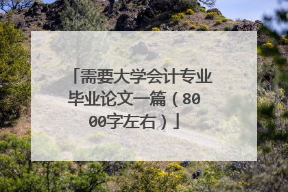需要大学会计专业毕业论文一篇(8000字左右)