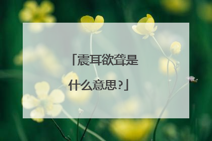 震耳欲聋是什么意思?