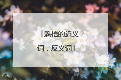 魁梧的近义词,反义词