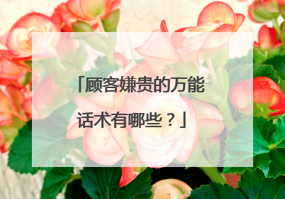 顾客嫌贵的万能话术有哪些?