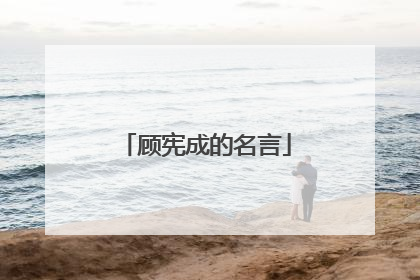 顾宪成的名言