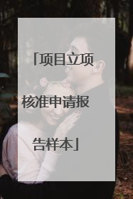 项目立项核准申请报告样本