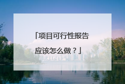 项目可行性报告应该怎么做?