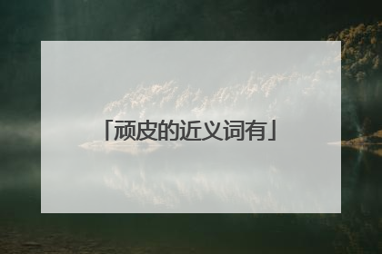 顽皮的近义词有