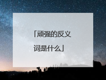 顽强的反义词是什么