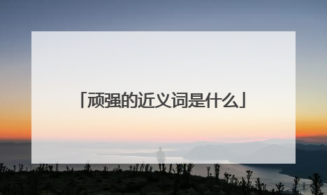 顽强的近义词是什么