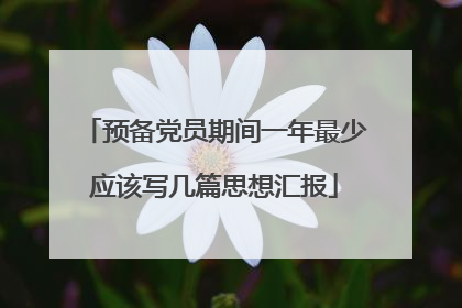 预备党员期间一年最少应该写几篇思想汇报