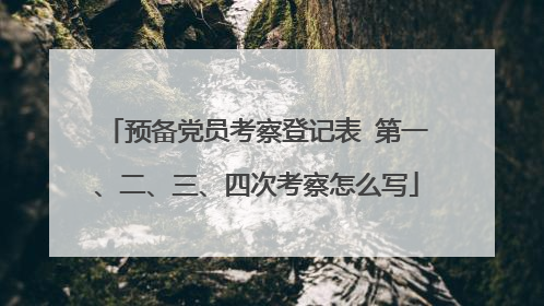 预备党员考察登记表 第一、二、三、四次考察怎么写