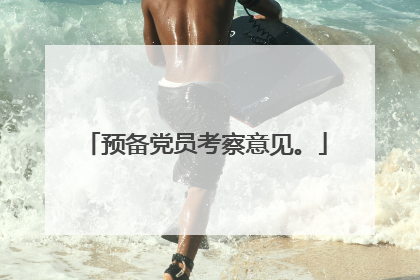 预备党员考察意见。