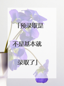 预录取是不是基本就录取了