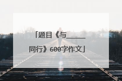 题目《与_____同行》600字作文
