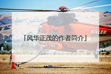 风华正茂的作者简介