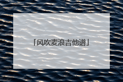 风吹麦浪吉他谱