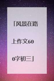 风景在路上作文600字初三