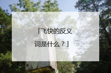 飞快的反义词是什么?