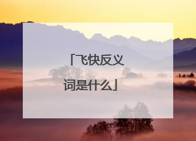 飞快反义词是什么