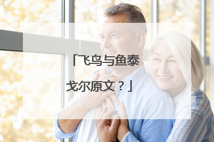 飞鸟与鱼泰戈尔原文?