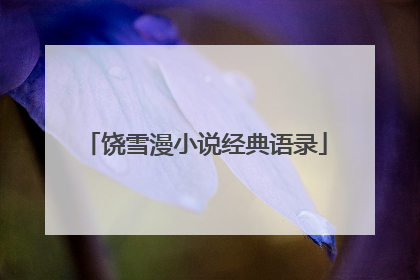 饶雪漫小说经典语录
