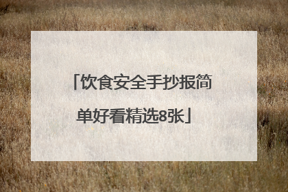 饮食安全手抄报简单好看精选8张