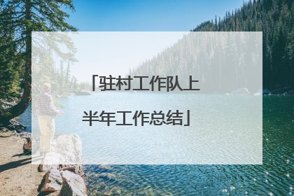 驻村工作队上半年工作总结