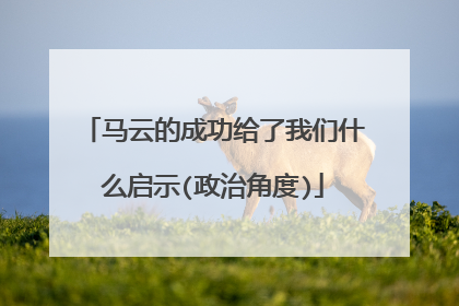 马云的成功给了我们什么启示(政治角度)