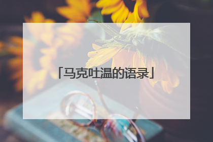 马克吐温的语录