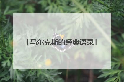 马尔克斯的经典语录