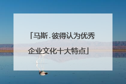 马斯.彼得认为优秀企业文化十大特点