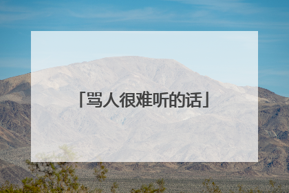 骂人很难听的话