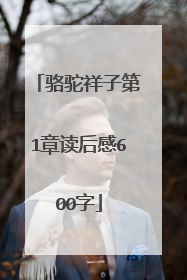 骆驼祥子第1章读后感600字