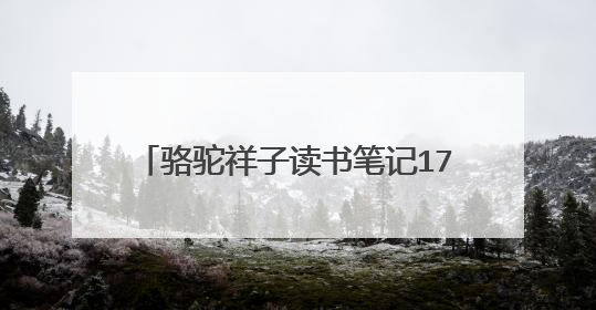 骆驼祥子读书笔记17-24章归纳和读后感