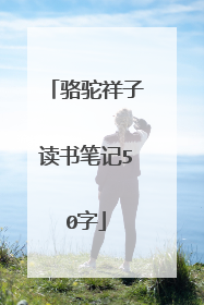 骆驼祥子读书笔记50字