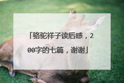 骆驼祥子读后感，200字的七篇，谢谢